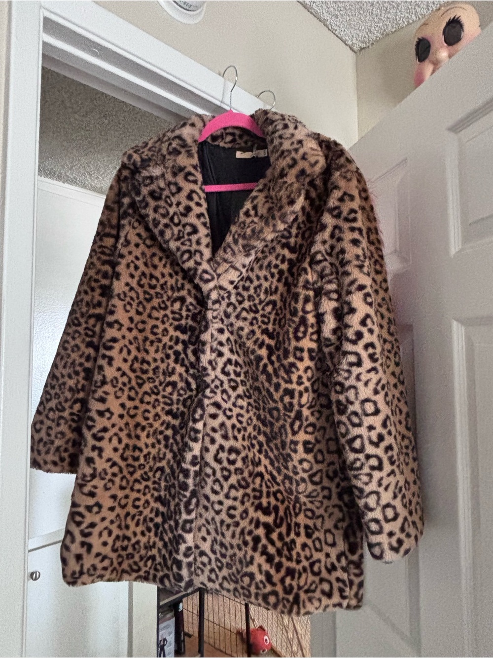 NASTY GAL - Faux Fur Leopard Print Long Coat